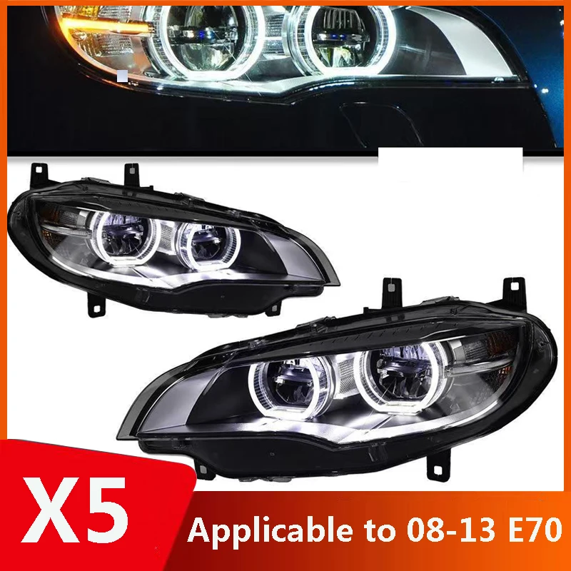 Suitable for 08-13 BMW X5 headlight assembly E70 changed to angel eyes new two-color headlight LED daytime running light
Suitable for 08-13 BMW X5 headlight assembly E70 changed to angel eyes new two-color headlight LED daytime running light