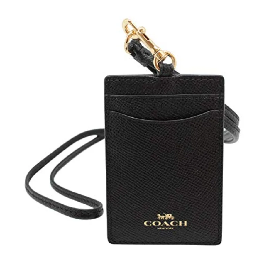 ID Lanyard Badge Holder In Crossgrain Leather Black/Gold
ID Lanyard Badge Holder In Crossgrain Leather Black/Gold