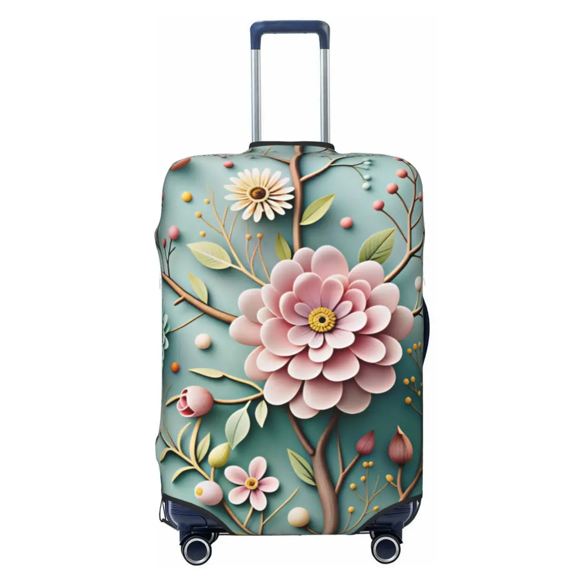 Mint Blue 3D Embossed Pastel Floral Seamless Print Luggage Cover Elastic Travel Suitcase Protective Covers Fits 18-32 Inch
Mint Blue 3D Embossed Pastel Floral Seamless Print Luggage Cover Elastic Travel Suitcase Protective Covers Fits 18-32 Inch