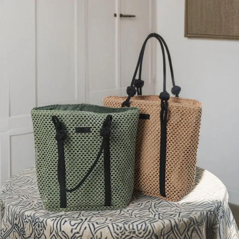 Handmade Straw Woven Bags Large Capacity Solid Color Shopping Tote Bag Portable Zipper Closure Weaving Underarm Bags Outing
Handmade Straw Woven Bags Large Capacity Solid Color Shopping Tote Bag Portable Zipper Closure Weaving Underarm Bags Outing