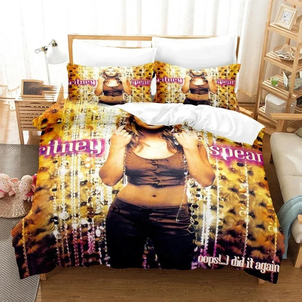 3D Printed Britney Spears Bedding Set Duvet Cover Bedroom Comforter Cover Single Twin King Size Quilt Cover Home Textile
3D Printed Britney Spears Bedding Set Duvet Cover Bedroom Comforter Cover Single Twin King Size Quilt Cover Home Textile