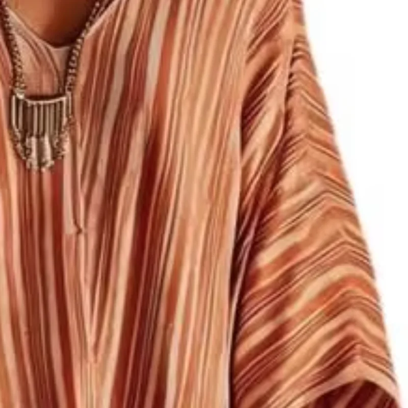 Striped Plus Size Boho Dress Loose Fit V-Neck 3/4 Sleeve Boho Long Dress Breathable Casual Flowy Beach Vacation Sundress
Striped Plus Size Boho Dress Loose Fit V-Neck 3/4 Sleeve Boho Long Dress Breathable Casual Flowy Beach Vacation Sundress