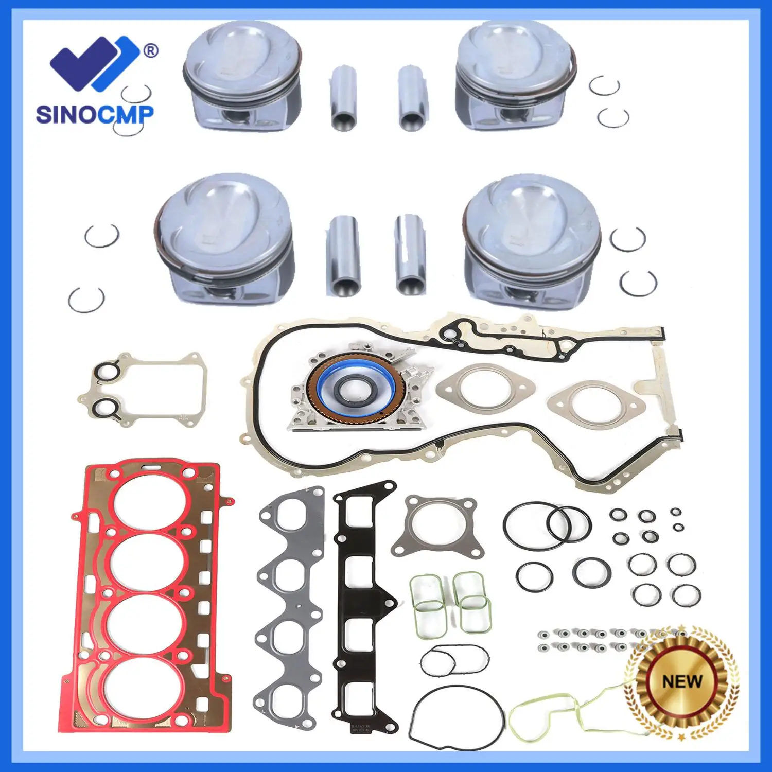 EA111 STD 76.5mm Pistons & Rings Overhaul Cylinder Gasket Repair Kit For VW AUDI Golf Jetta 1.4 TSI CAVD CTHD BLG BMY 2011-2016
EA111 STD 76.5mm Pistons & Rings Overhaul Cylinder Gasket Repair Kit For VW AUDI Golf Jetta 1.4 TSI CAVD CTHD BLG BMY 2011-2016