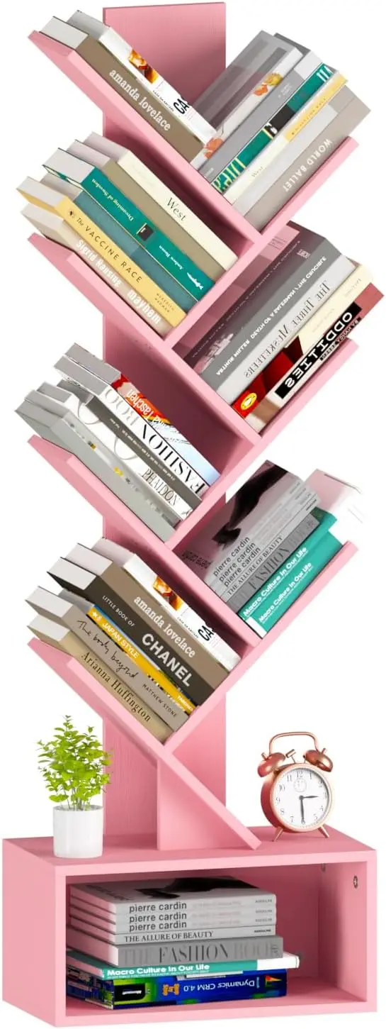 Tall Wood Book Storage Rack for CDs/Movies/Books, Utility Book Organizer Shelves for Bedroom, Living Room, Home Office Pink
Tall Wood Book Storage Rack for CDs/Movies/Books, Utility Book Organizer Shelves for Bedroom, Living Room, Home Office Pink