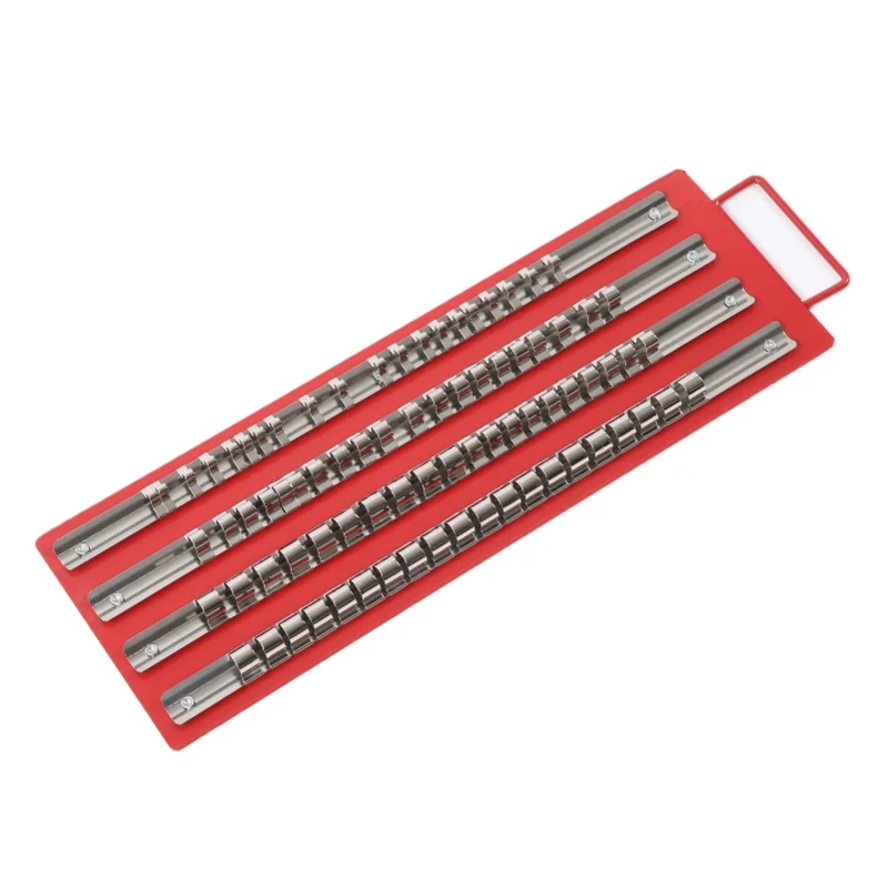 Portable Socket Organizer Tray With 1/4-Inch 3/8-Inch 1/2-Inch Socket Holders For Auto Repair
Portable Socket Organizer Tray With 1/4-Inch 3/8-Inch 1/2-Inch Socket Holders For Auto Repair