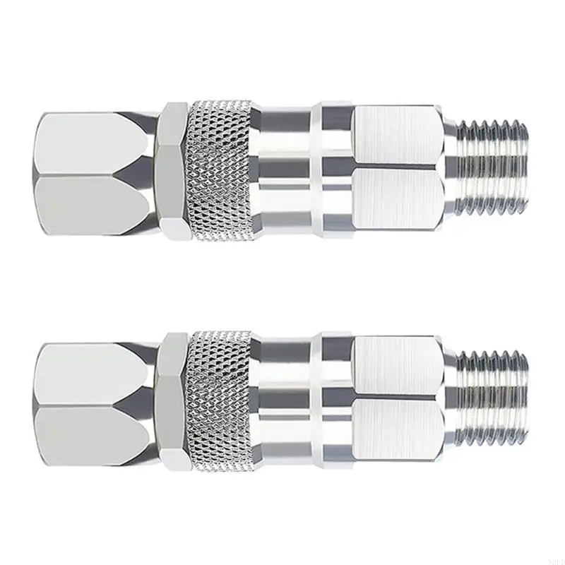 2 Pieces Sturdy Stainless Steel High Pressures Swivels Joint Connectors for Efficient Painting and Easy Handling N2UD
2 Pieces Sturdy Stainless Steel High Pressures Swivels Joint Connectors for Efficient Painting and Easy Handling N2UD