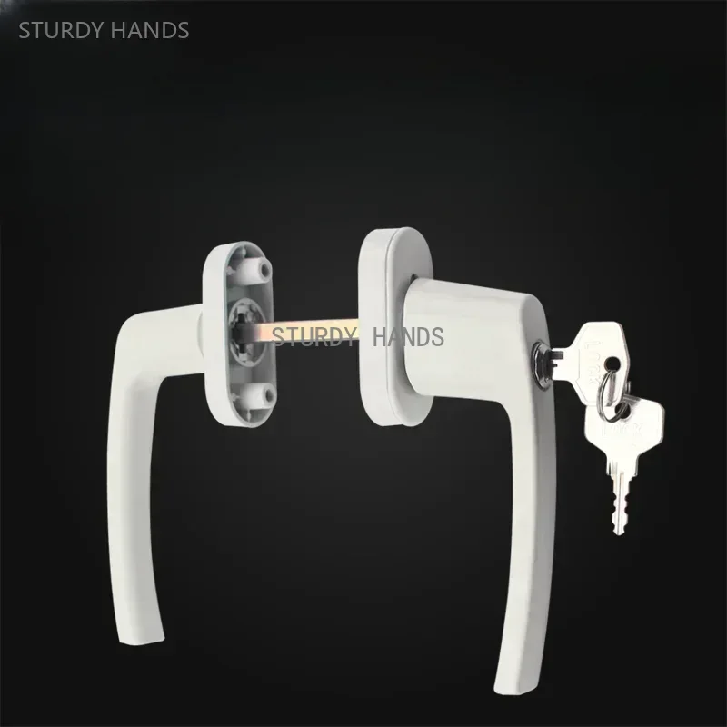 1 set of thickened aluminum alloy plastic steel window handles casement windows with lock handles and keys
1 set of thickened aluminum alloy plastic steel window handles casement windows with lock handles and keys