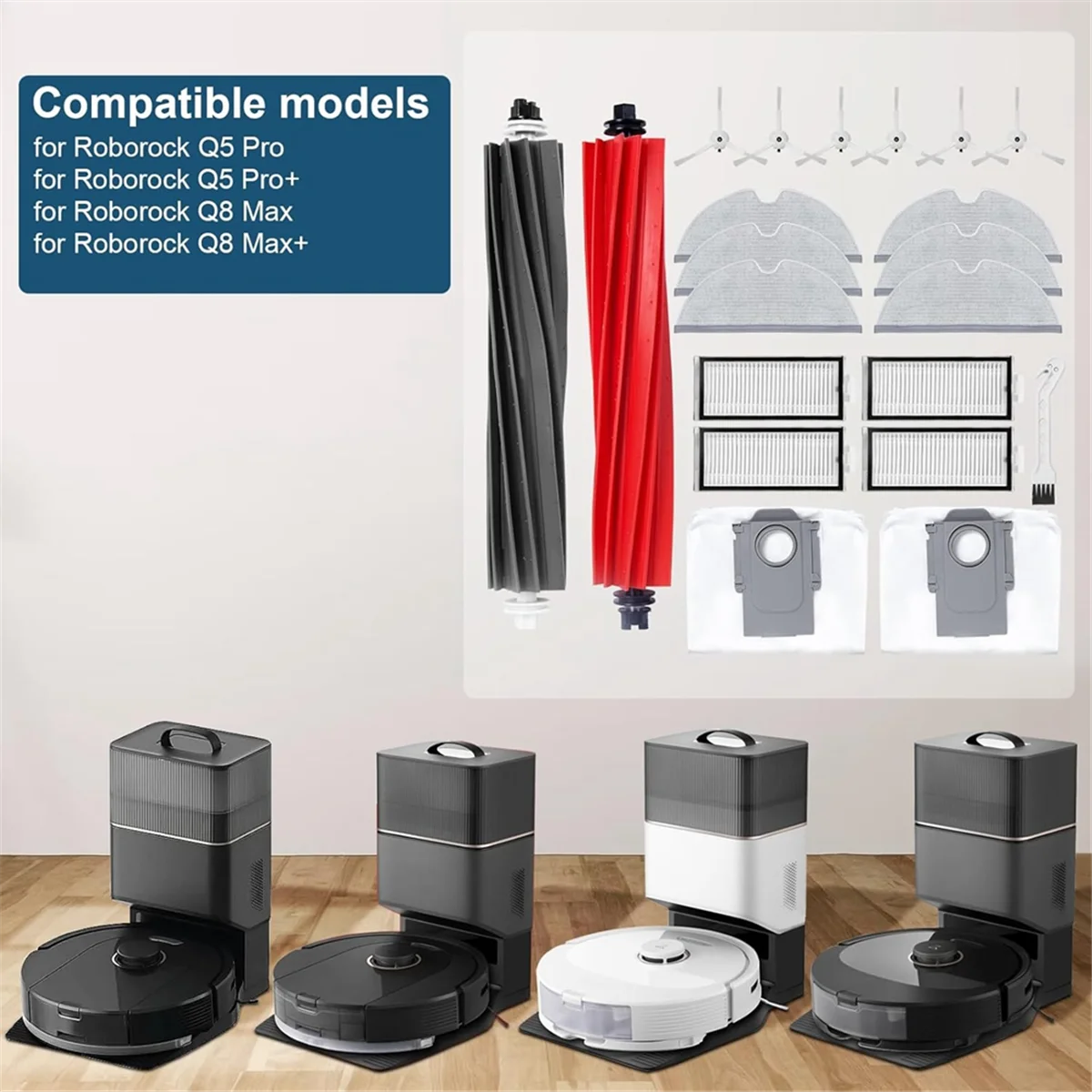 A08R Accessory Set for Roborock Q8 Max / Q5 Pro / Q8 Max+ / Q5 Pro+ Robot Vacuum Cleaner Spare Parts
A08R Accessory Set for Roborock Q8 Max / Q5 Pro / Q8 Max+ / Q5 Pro+ Robot Vacuum Cleaner Spare Parts