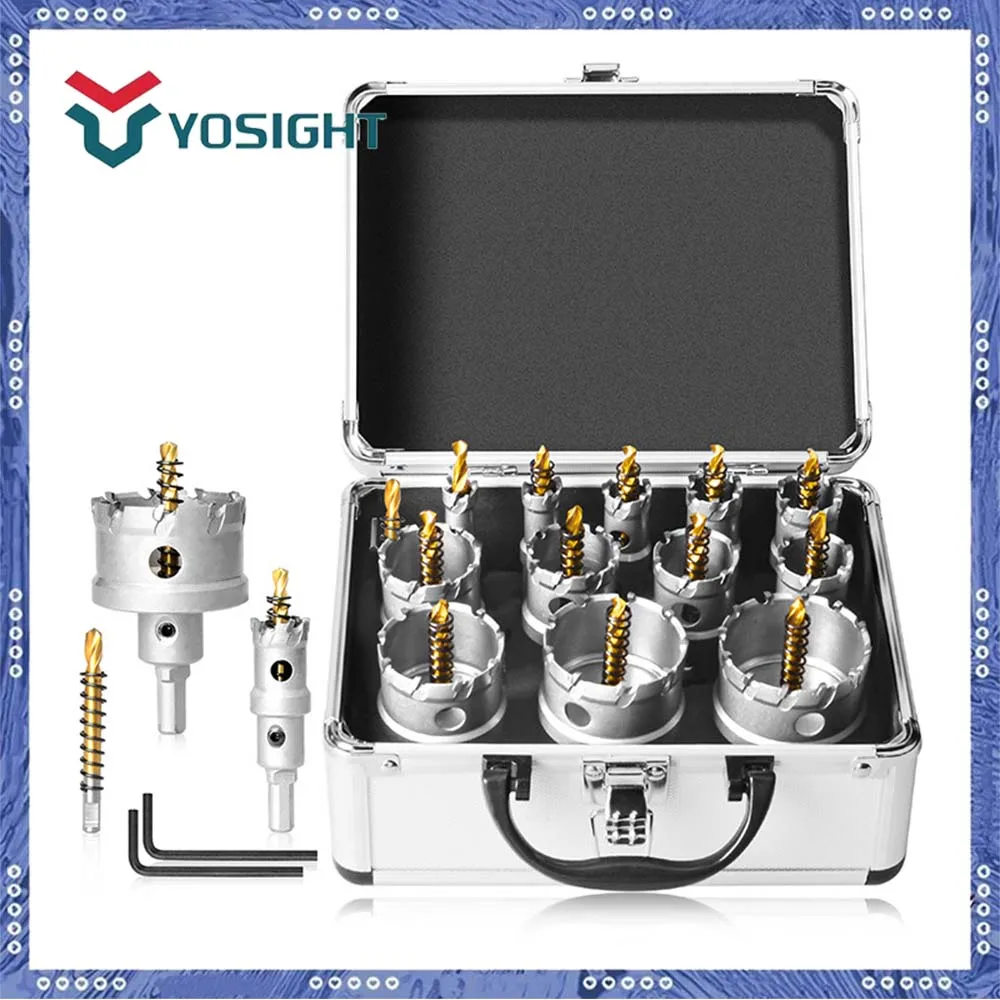 13pcs Durable Alloy Hole Saw Kit - Diameter 14mm to 54mm, Versatile for Metal, Wood and Plastic Drilling, Includes Aluminum Case
13pcs Durable Alloy Hole Saw Kit - Diameter 14mm to 54mm, Versatile for Metal, Wood and Plastic Drilling, Includes Aluminum Case