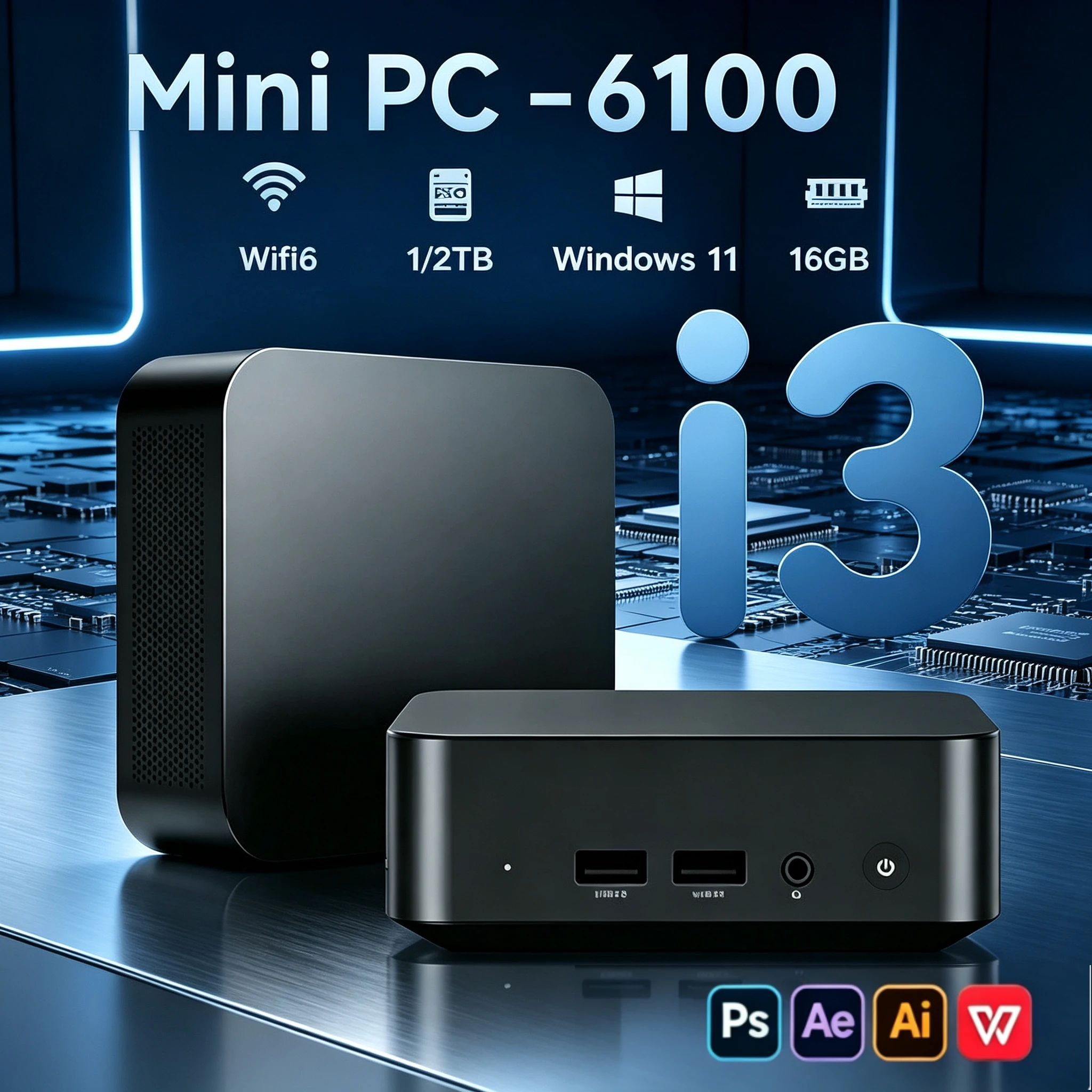 2026 High Performance Intel Core i3 6100 MINI PC 16GB RAM 1TB 2TB SSD WIFI 6 BT5.2 4K HD Mini Gaming Office Study Pc
2026 High Performance Intel Core i3 6100 MINI PC 16GB RAM 1TB 2TB SSD WIFI 6 BT5.2 4K HD Mini Gaming Office Study Pc