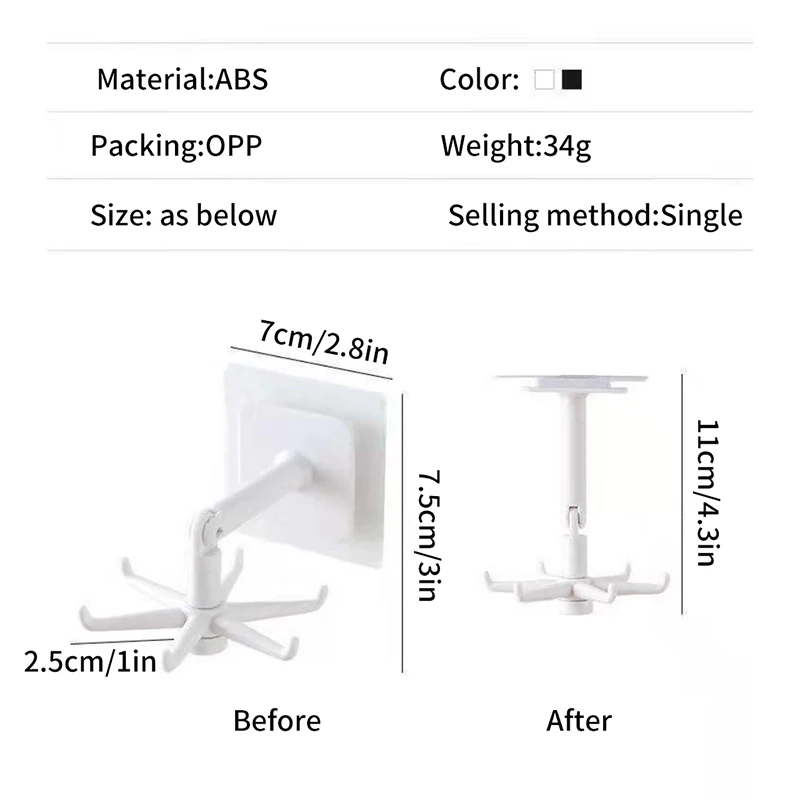 Kitchen Hook Multi-Purpose Hooks 360 Degrees Rotated Rotatable Rack For Organizer And Storage Spoon Hanger For Kitchen Gadgets
Kitchen Hook Multi-Purpose Hooks 360 Degrees Rotated Rotatable Rack For Organizer And Storage Spoon Hanger For Kitchen Gadgets