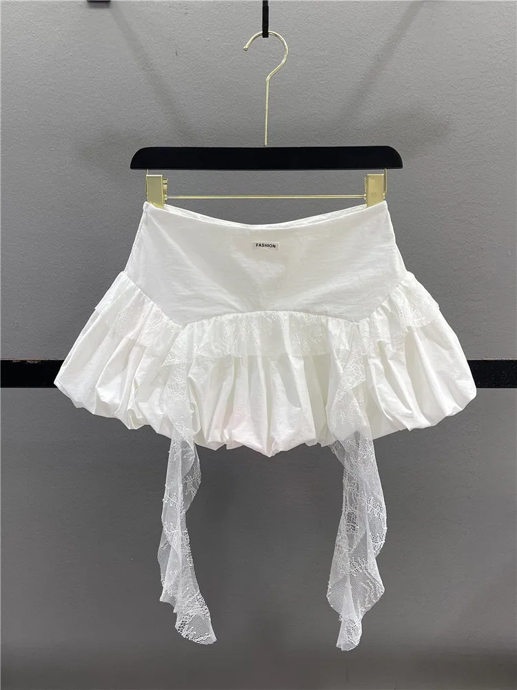 White Lace Floral Print A-Line Skirt Women's Summer Anti-Aging Slimming Short Skirt with Sash Casual Style Standard Fit
White Lace Floral Print A-Line Skirt Women's Summer Anti-Aging Slimming Short Skirt with Sash Casual Style Standard Fit