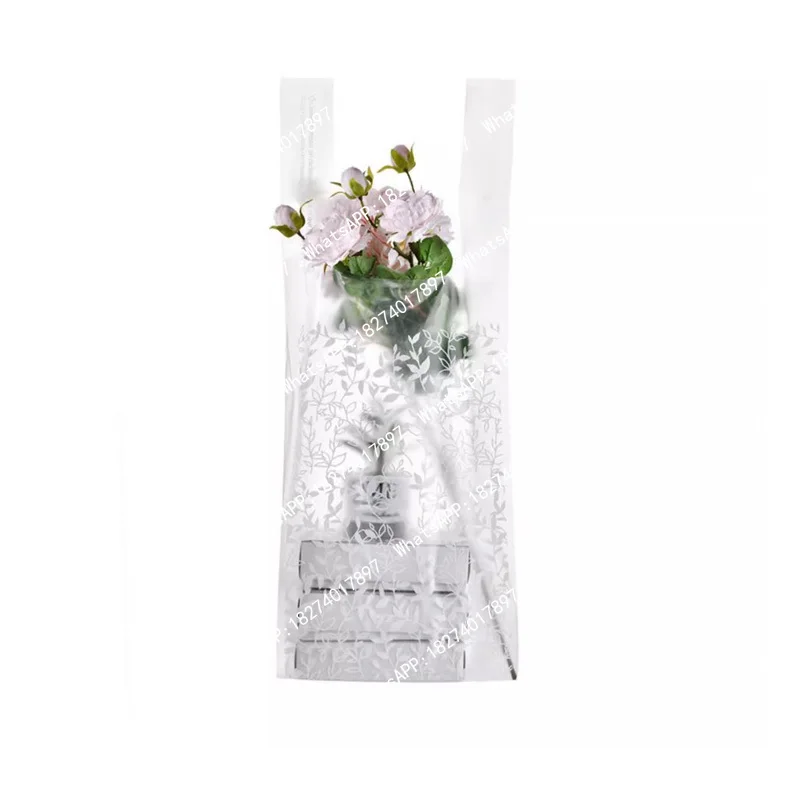 50pcs Large Plastic Carry Out Bags Flower Bouquet Shopping Grocery Vest Gift Bag with Handle Florist Shop Retail Packaging
50pcs Large Plastic Carry Out Bags Flower Bouquet Shopping Grocery Vest Gift Bag with Handle Florist Shop Retail Packaging