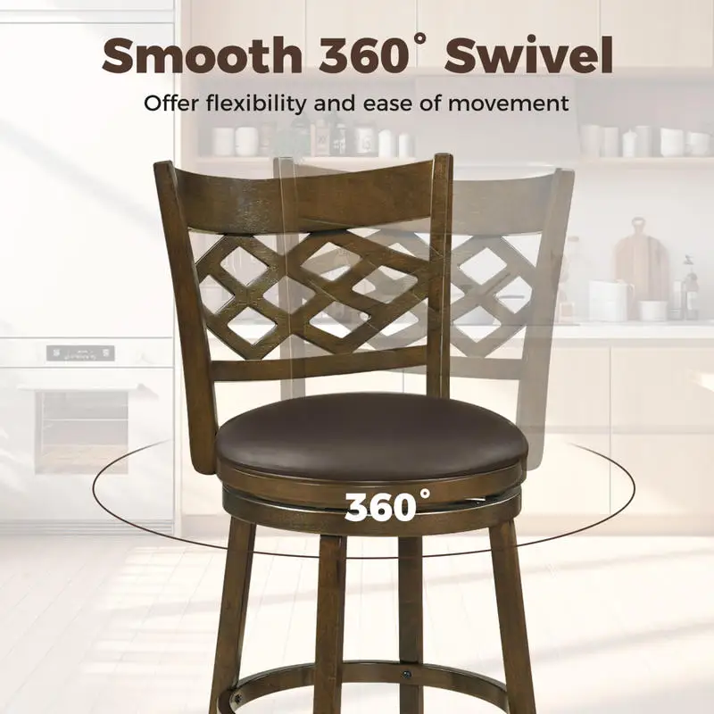 31 Inch Counter Height Bar Stools Set of 2 with Rubber Wood Frame-31 Inch
31 Inch Counter Height Bar Stools Set of 2 with Rubber Wood Frame-31 Inch