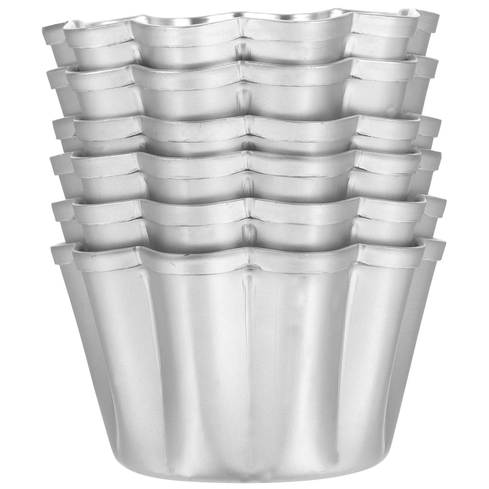 6Pcs Cake Baking Mould Sturdy Aluminum Alloy Non-Stick Muffin Cups Pudding Mold Multi-Use Baking Mold for Home and Shop
6Pcs Cake Baking Mould Sturdy Aluminum Alloy Non-Stick Muffin Cups Pudding Mold Multi-Use Baking Mold for Home and Shop