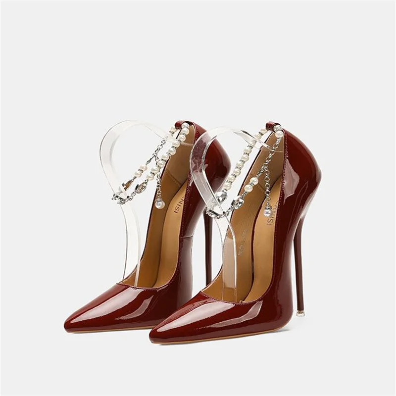 Newly 16cm Extreme High Heels Fashion Design Stilettos Fetish Shiny Pearl Ankle Strap Pumps Cross Dresse Man
Newly 16cm Extreme High Heels Fashion Design Stilettos Fetish Shiny Pearl Ankle Strap Pumps Cross Dresse Man