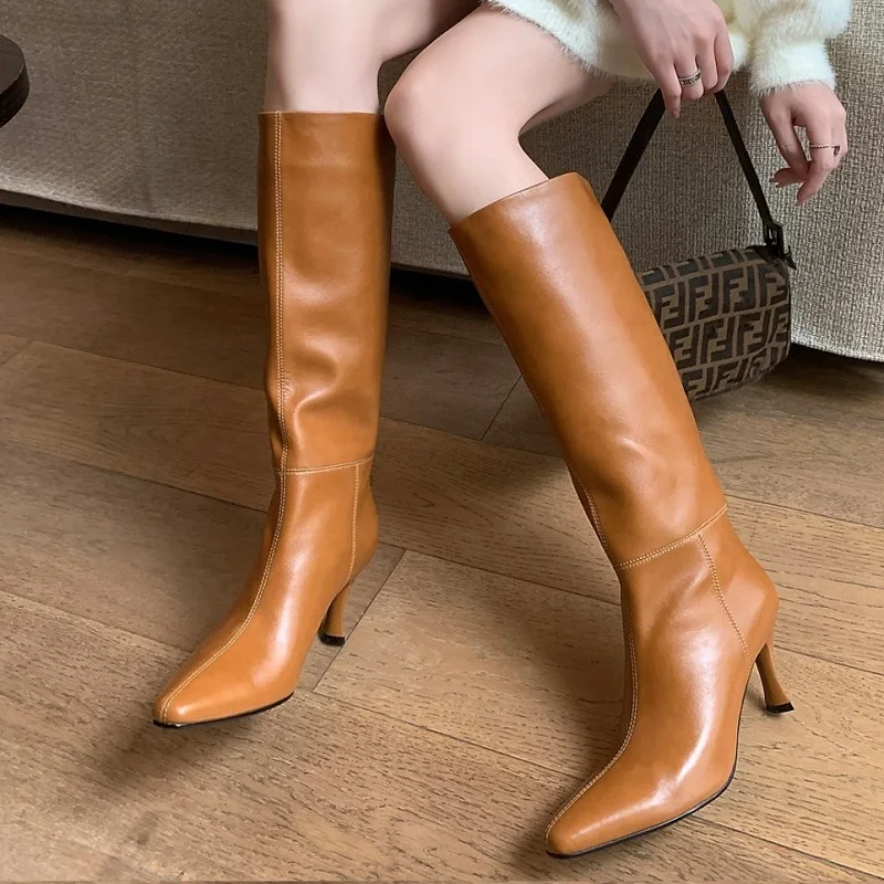 Slip On Woman Boots French Style Women's Daily Shoes Sexy High Heel Nightclub Party Botasa Solid Warm Winter Mid Calf Boots
Slip On Woman Boots French Style Women's Daily Shoes Sexy High Heel Nightclub Party Botasa Solid Warm Winter Mid Calf Boots