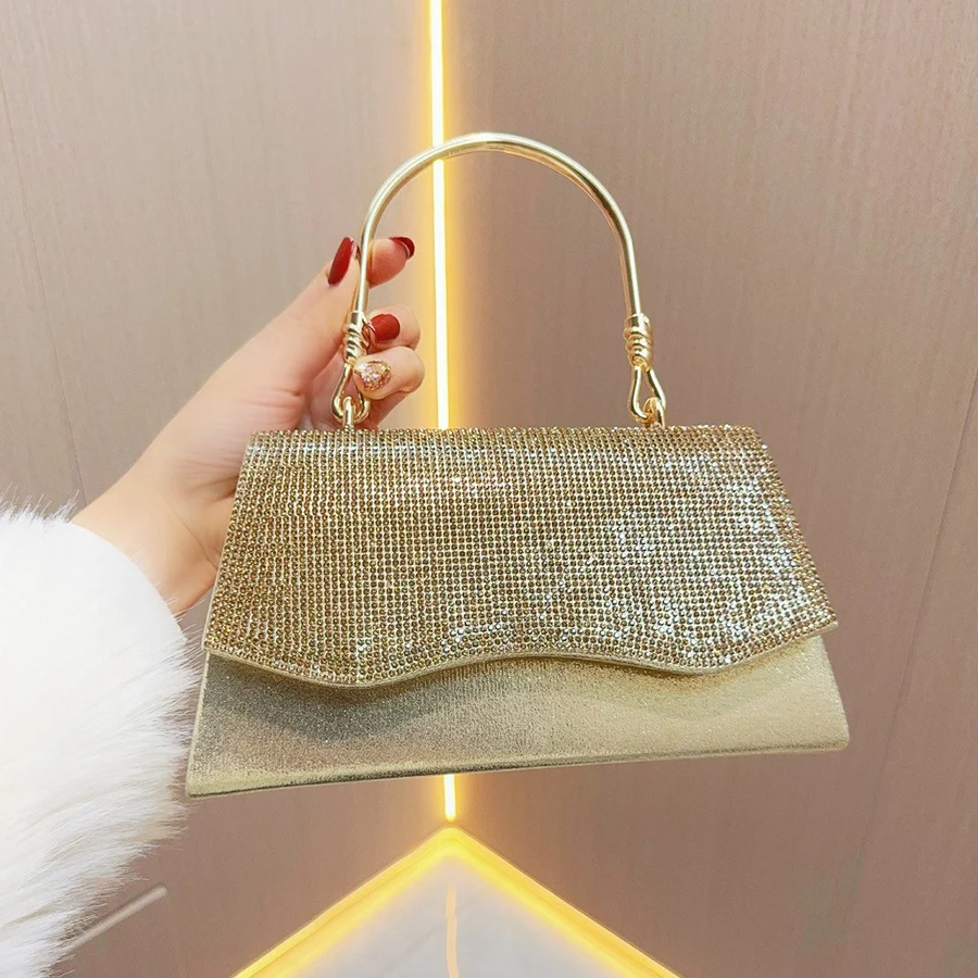 Luxury Shiny Satchel Evening Bag Crystal Handle Elegant Dinner Chain Small Square Bags For Women Wedding Party Flip-Top Handbags
Luxury Shiny Satchel Evening Bag Crystal Handle Elegant Dinner Chain Small Square Bags For Women Wedding Party Flip-Top Handbags