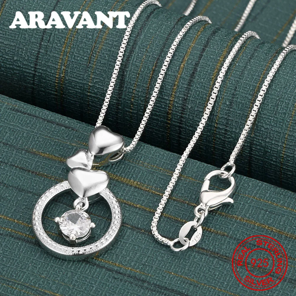 925 Sterling Silver Heart-Shaped Zirconia Pendant Necklace - Exquisite And Cute Wedding Party Jewelry For Women
925 Sterling Silver Heart-Shaped Zirconia Pendant Necklace - Exquisite And Cute Wedding Party Jewelry For Women