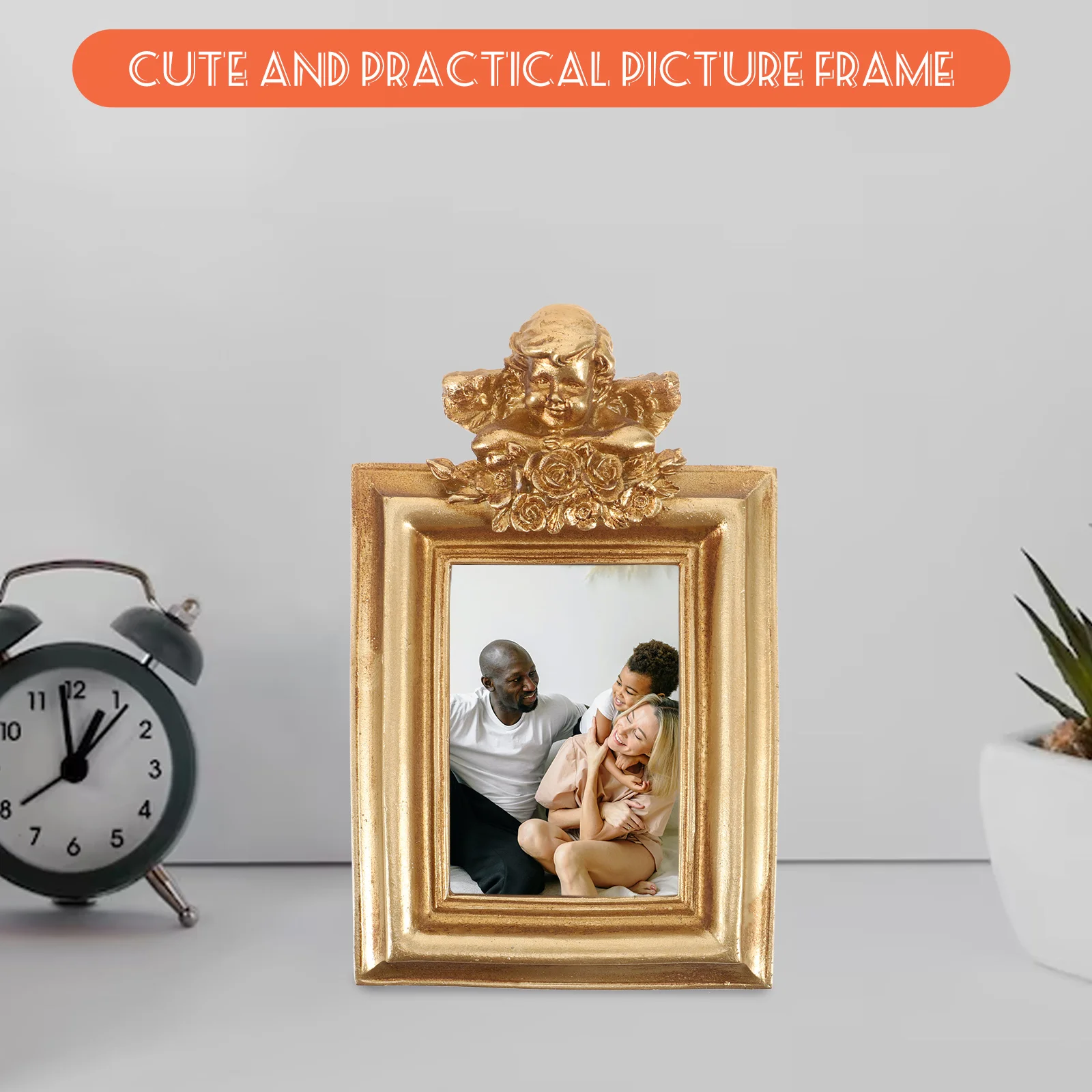 Angel Adorned Photo Frame Vintage Decor Small Resin Desktop Picture Frame Mini Metal Display
Angel Adorned Photo Frame Vintage Decor Small Resin Desktop Picture Frame Mini Metal Display