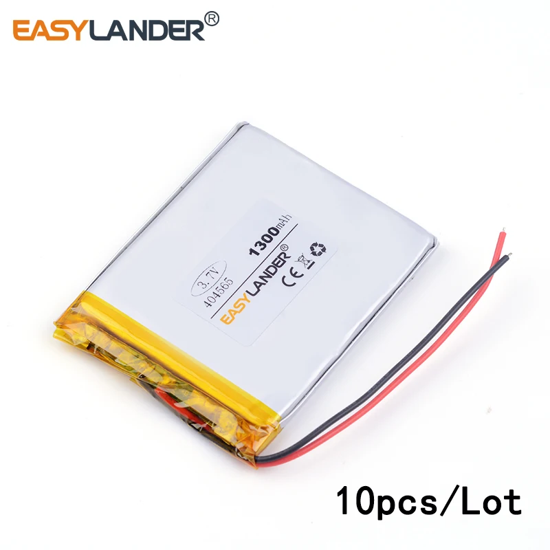 10pcs /Lot 3.7v lithium Li ion polymer rechargeable battery 404565 1300MAH For tablet pc power bank PAD PSP E-book andorid phone
10pcs /Lot 3.7v lithium Li ion polymer rechargeable battery 404565 1300MAH For tablet pc power bank PAD PSP E-book andorid phone