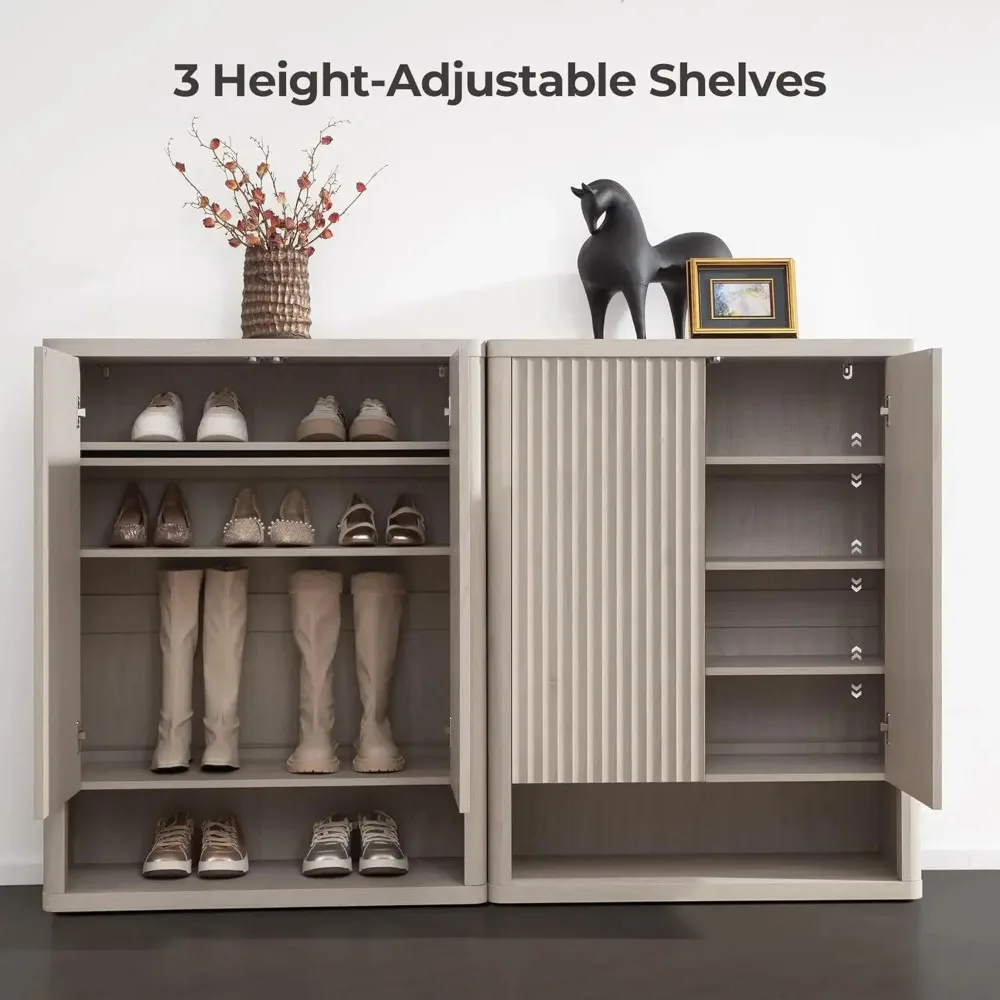 Shoe Cabinet 44 High Large Storage Cabinet Modern with Door Shoe Rack and 4 Shelves Medieval Independent Style
Shoe Cabinet 44 High Large Storage Cabinet Modern with Door Shoe Rack and 4 Shelves Medieval Independent Style