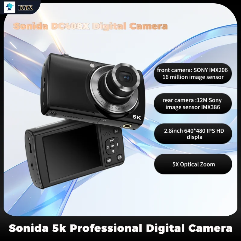 Sonida 5k Professional Digital Camera 2.8-inch IPS Screen 5x Optical Zoom Video DSLR Vlog Camera Photography With Selfie Beauty
Sonida 5k Professional Digital Camera 2.8-inch IPS Screen 5x Optical Zoom Video DSLR Vlog Camera Photography With Selfie Beauty