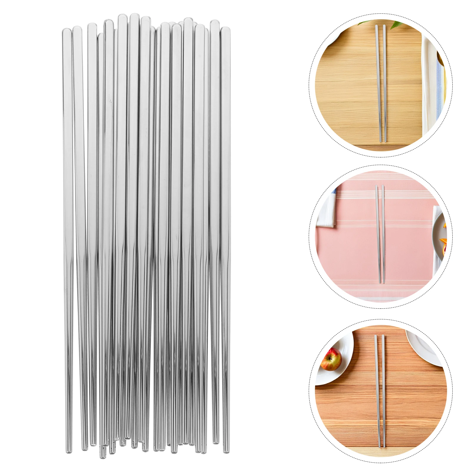 12 Pairs Stainless Steel Chopsticks Cooking Japanese-style Silver Chinese for Eating
12 Pairs Stainless Steel Chopsticks Cooking Japanese-style Silver Chinese for Eating