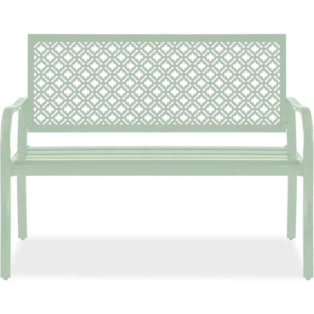 Outdoor Bench 2-Person Metal Steel Benches Furniture for Garden, Patio, Porch, Entryway w/Geometric Backres
Outdoor Bench 2-Person Metal Steel Benches Furniture for Garden, Patio, Porch, Entryway w/Geometric Backres