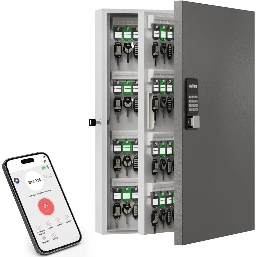 Smart Wall Mount Key Cabinet with App Keypad Bluetooth WiFi Access Log Tracking for School Office Key Management
Smart Wall Mount Key Cabinet with App Keypad Bluetooth WiFi Access Log Tracking for School Office Key Management
