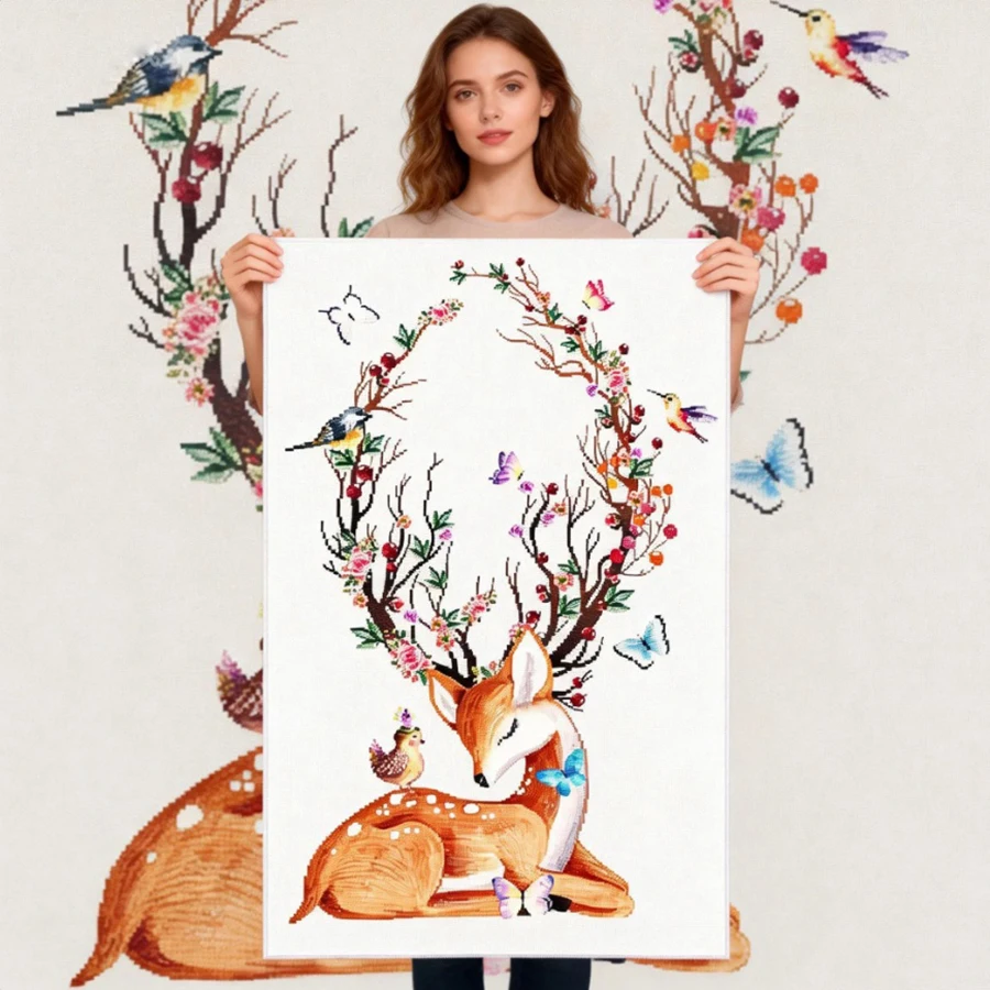 2026 New style Animal Painting Cross Stitch Kit DIY Set Handmade Hand Embroidered Deer Living Room Decoration Painting
2026 New style Animal Painting Cross Stitch Kit DIY Set Handmade Hand Embroidered Deer Living Room Decoration Painting