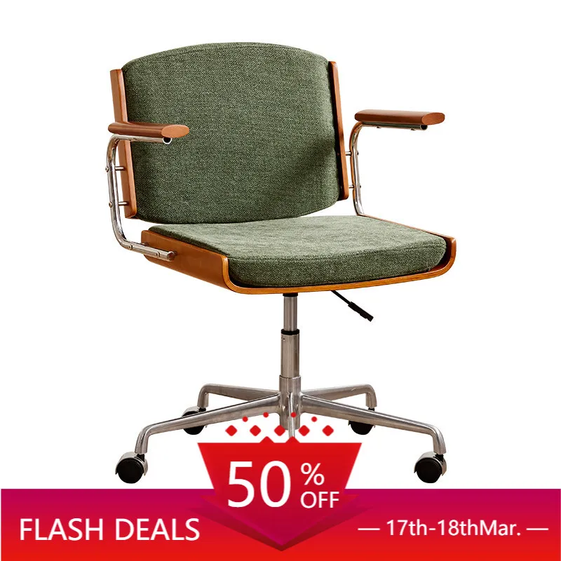 Solid Wood Vintage Office Chair Ergonomic Adjustable Swivel with Lumbar Support for Home Study Desk and Bedroom
Solid Wood Vintage Office Chair Ergonomic Adjustable Swivel with Lumbar Support for Home Study Desk and Bedroom