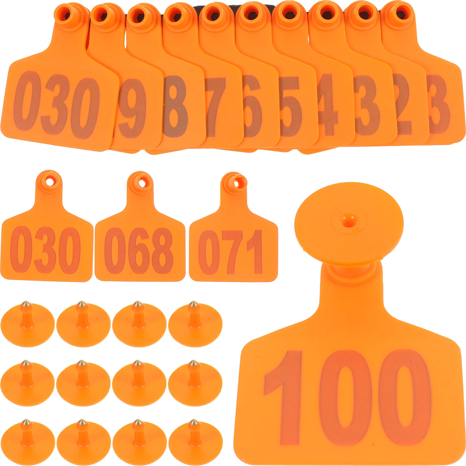 100pcs Cow Ear Tags Numbered Plastic Animal ID Tags for Cattle Livestock Pigs Horses Dogs Durable Bright Color Information
100pcs Cow Ear Tags Numbered Plastic Animal ID Tags for Cattle Livestock Pigs Horses Dogs Durable Bright Color Information