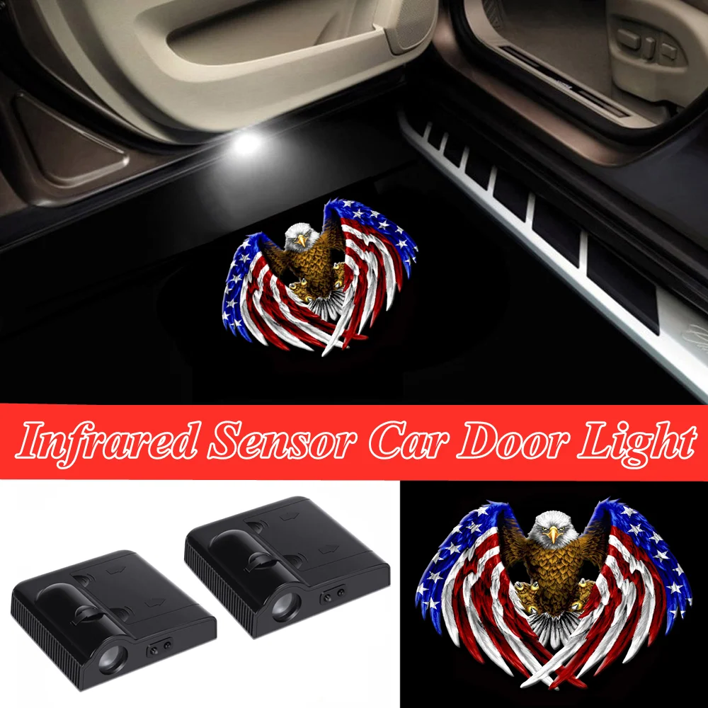 2pcs Wireless American Flag USA Eagle Logo Car Door LED Welcome Laser Projector Shadow Light
2pcs Wireless American Flag USA Eagle Logo Car Door LED Welcome Laser Projector Shadow Light