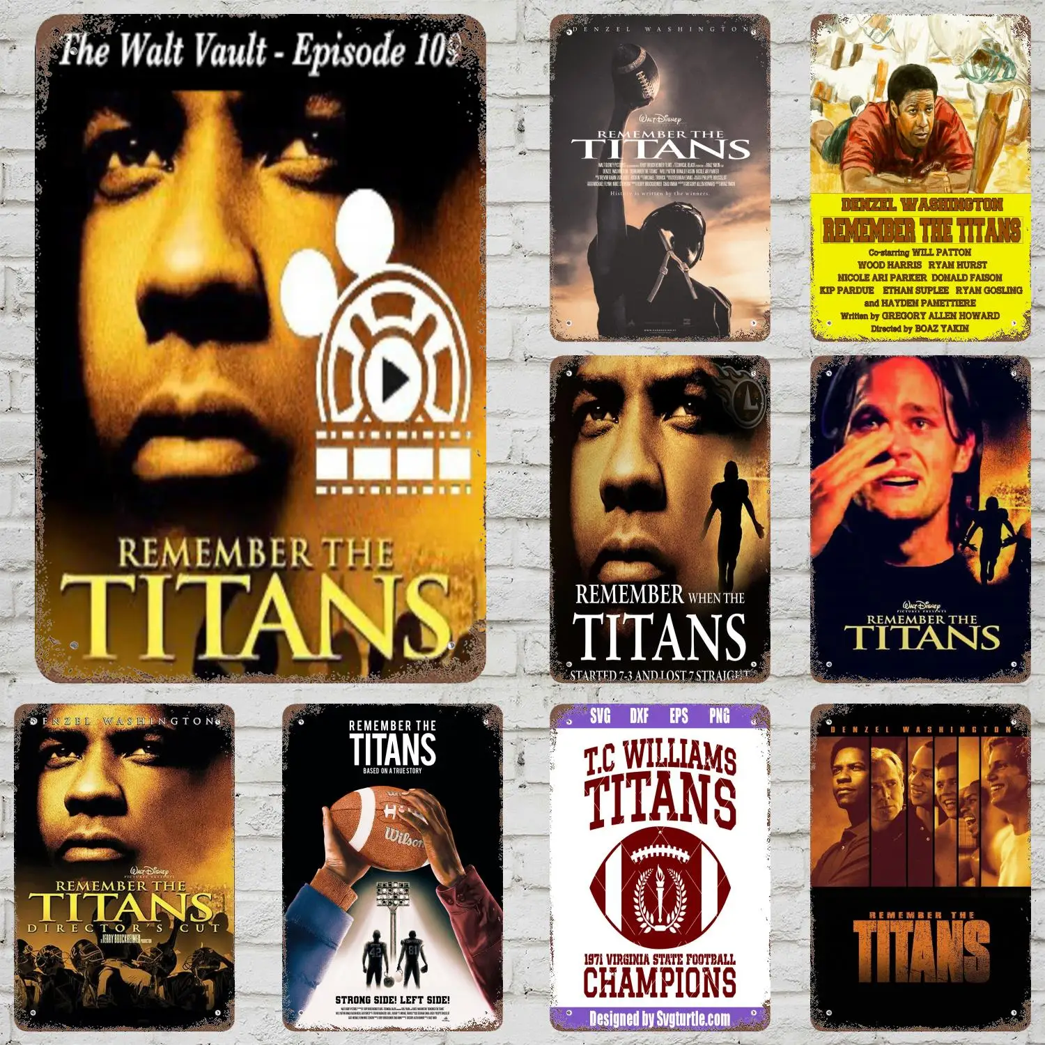 MINISO Remember the Titans Decor Vintage Metal Signs Tin Signs Captain Poster Decor for Bar Pub Club Man Cave Wall Decoration 
MINISO Remember the Titans Decor Vintage Metal Signs Tin Signs Captain Poster Decor for Bar Pub Club Man Cave Wall Decoration