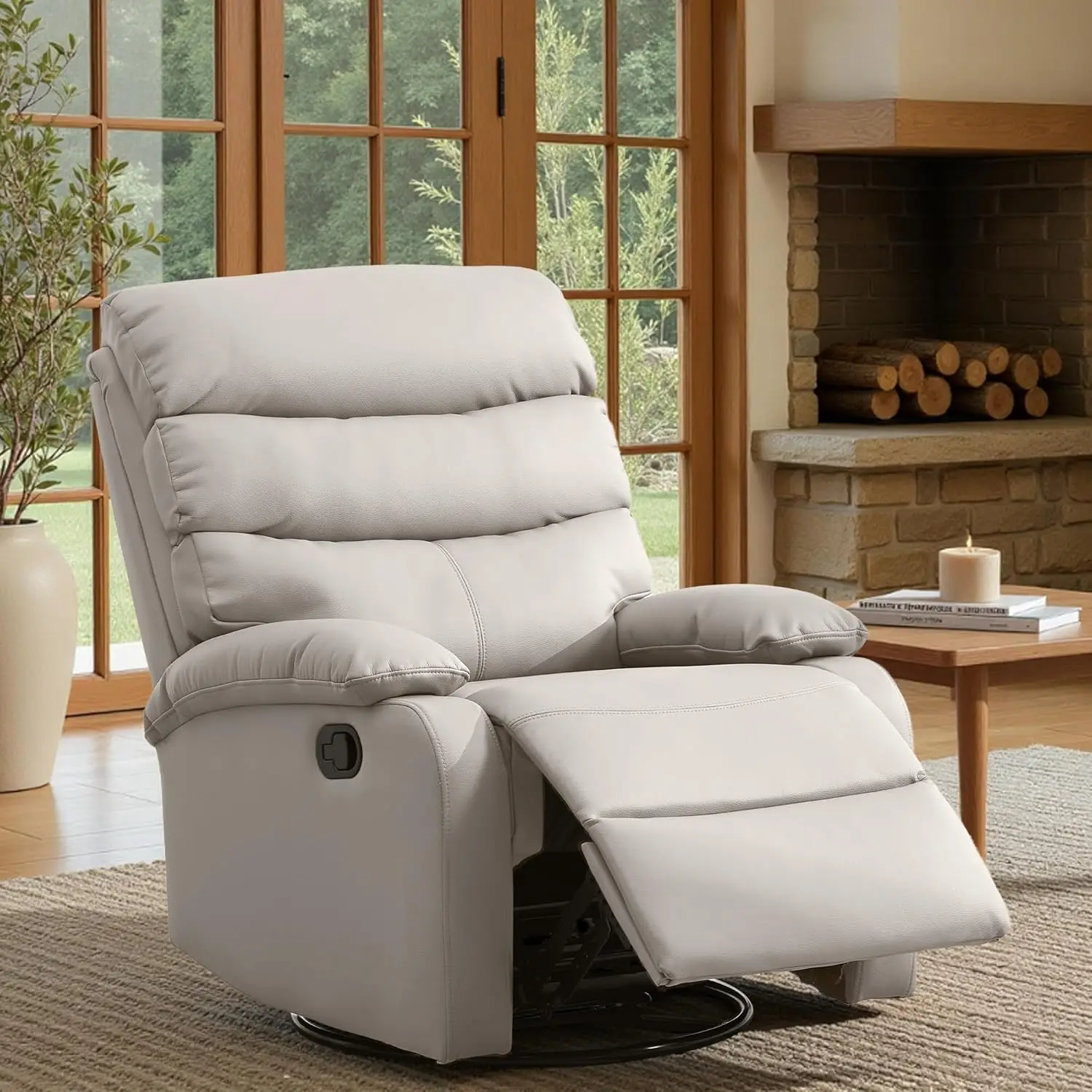 Кожаное кресло-реклайнер с ручным управлением, поворотное, с регулируемой спинкой и подставкой для ног, для установки вплотную к стене, для автодома/гостиной, бежевое, на заказ
Кожаное кресло-реклайнер с ручным управлением, поворотное, с регулируемой спинкой и подставкой для ног, для установки вплотную к стене, для автодома/гостиной, бежевое, на заказ