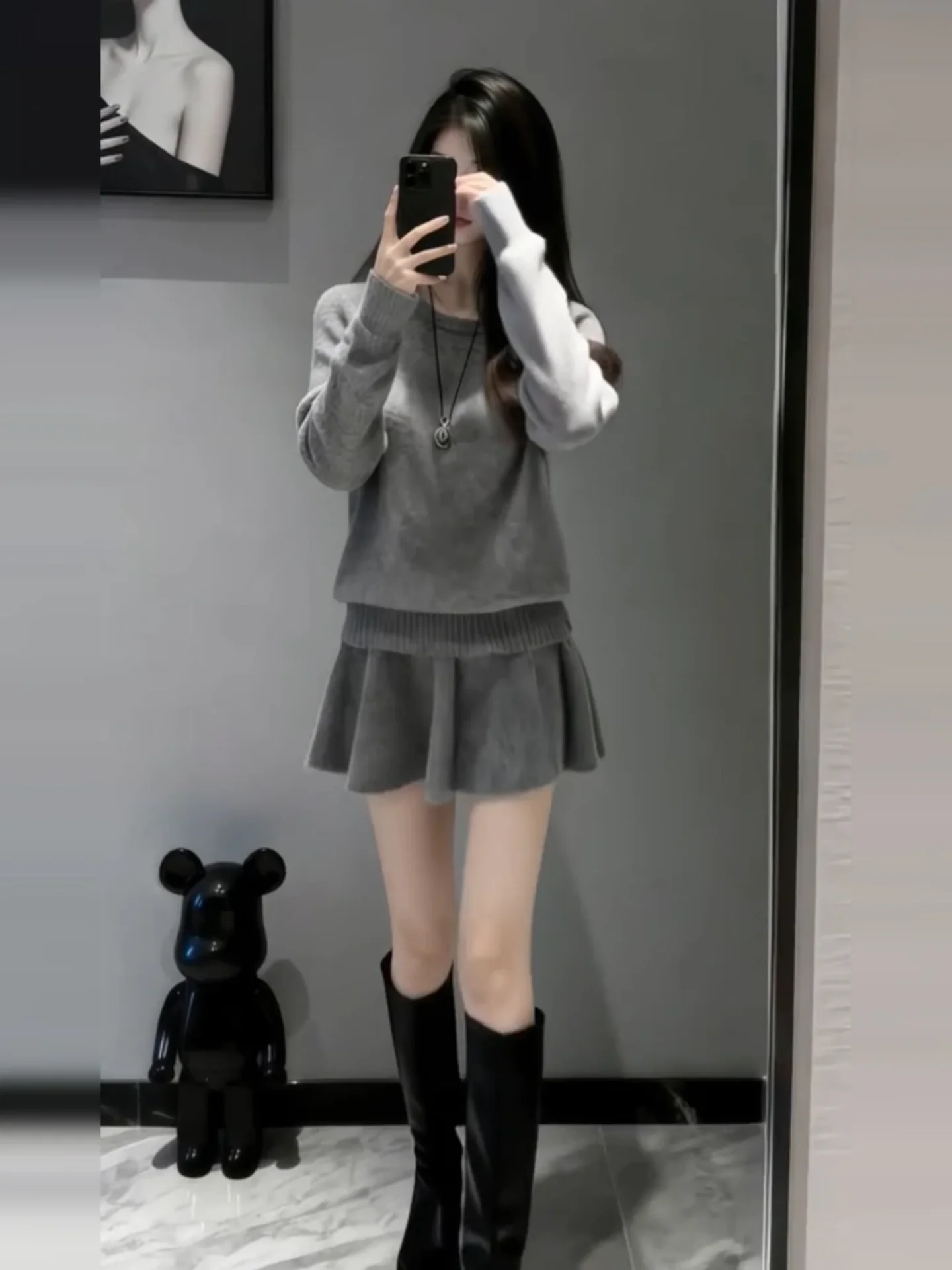 Casual Style Gentle Women's Two-Piece Set High Waist Skirt Pure Color Top Spring Fashion Elegant Comfortable Leisure Wear
Casual Style Gentle Women's Two-Piece Set High Waist Skirt Pure Color Top Spring Fashion Elegant Comfortable Leisure Wear