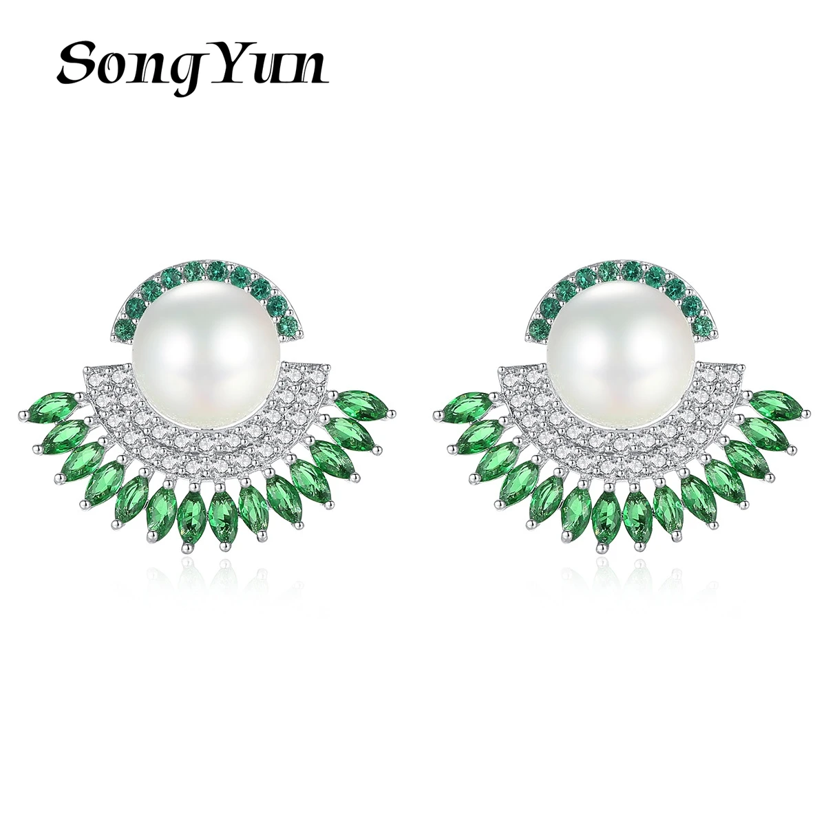 SongYun Jewelry Manufacturer MHT Fan-Shaped Pearl Earrings With Copper Inlaid Zircon Earrings, Female
SongYun Jewelry Manufacturer MHT Fan-Shaped Pearl Earrings With Copper Inlaid Zircon Earrings, Female