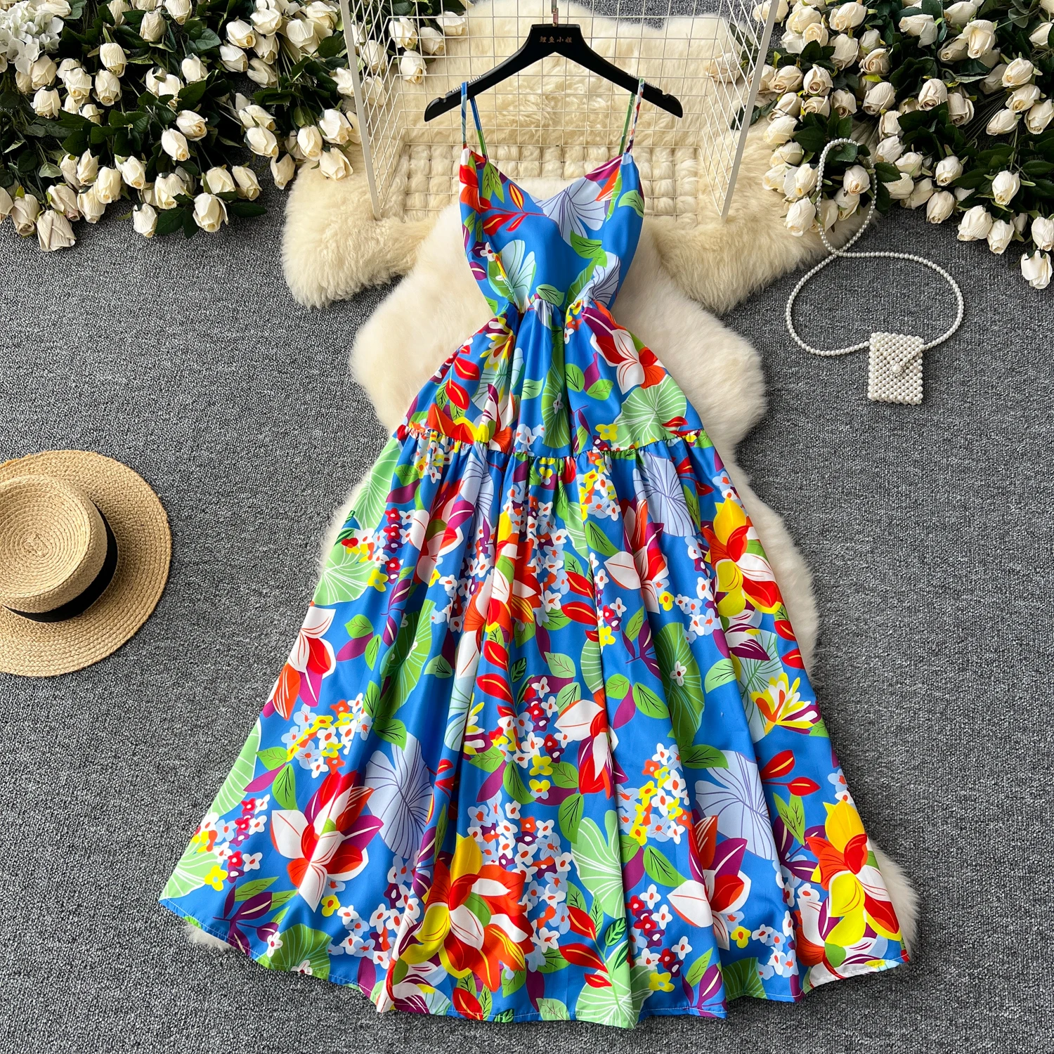 Elegant Sexy v neck ruffle print slip Dress korean fashion Fairy A-line Vestidos Women Beach loose sweet Dresses
Elegant Sexy v neck ruffle print slip Dress korean fashion Fairy A-line Vestidos Women Beach loose sweet Dresses