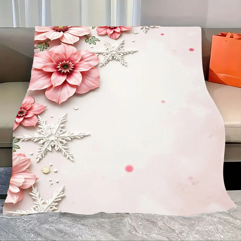1pc Flannel Blanket Chic Floral Snowflake Blanket for Cozy Winter Nights 
1pc Flannel Blanket Chic Floral Snowflake Blanket for Cozy Winter Nights