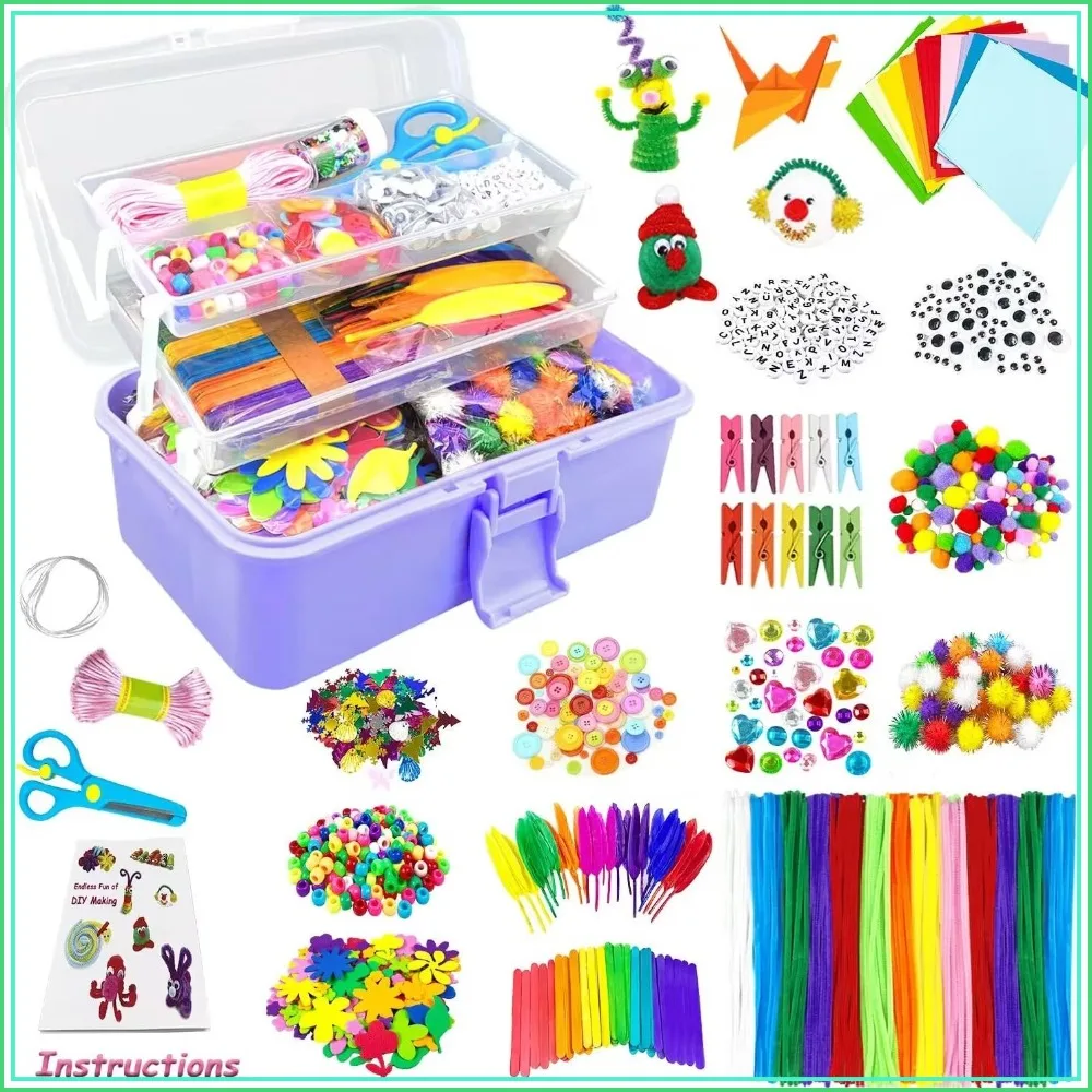 DIY Craft Kit for Kids - Art Supplies Set with Pipe Cleaners, Craft Box for Boys and Girls Ages 4-8
DIY Craft Kit for Kids - Art Supplies Set with Pipe Cleaners, Craft Box for Boys and Girls Ages 4-8