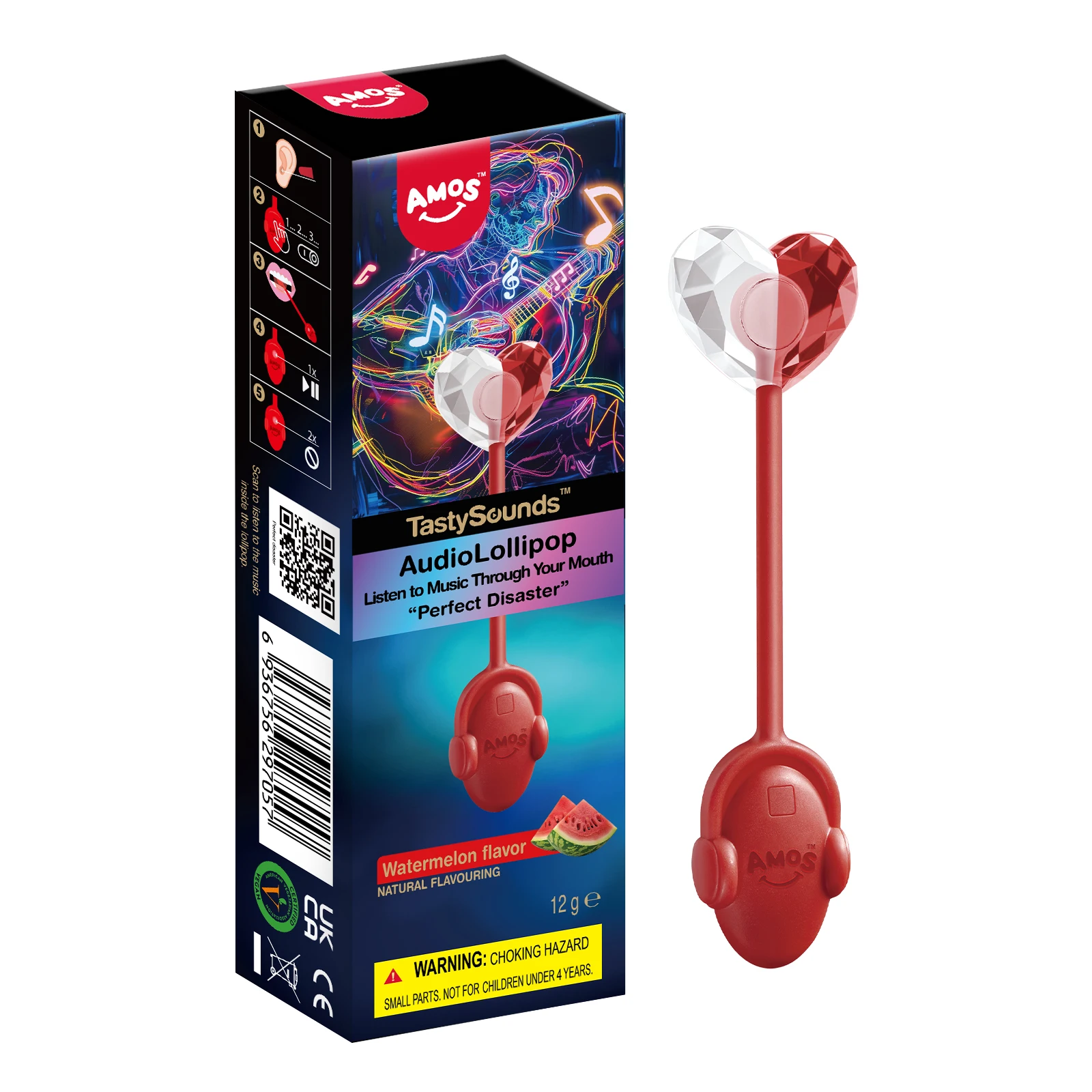 Amos Audio Singing Lollipop Individually Wrapped Natural Watermelon Flavor Music Lollipop Candy
Amos Audio Singing Lollipop Individually Wrapped Natural Watermelon Flavor Music Lollipop Candy