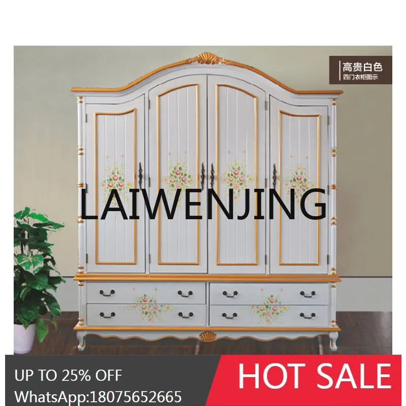 American Country Painted Wardrobe Mediterranean Style 2 Doors 3 Doors 4 Doors European Custom Storage Wardrobe
American Country Painted Wardrobe Mediterranean Style 2 Doors 3 Doors 4 Doors European Custom Storage Wardrobe