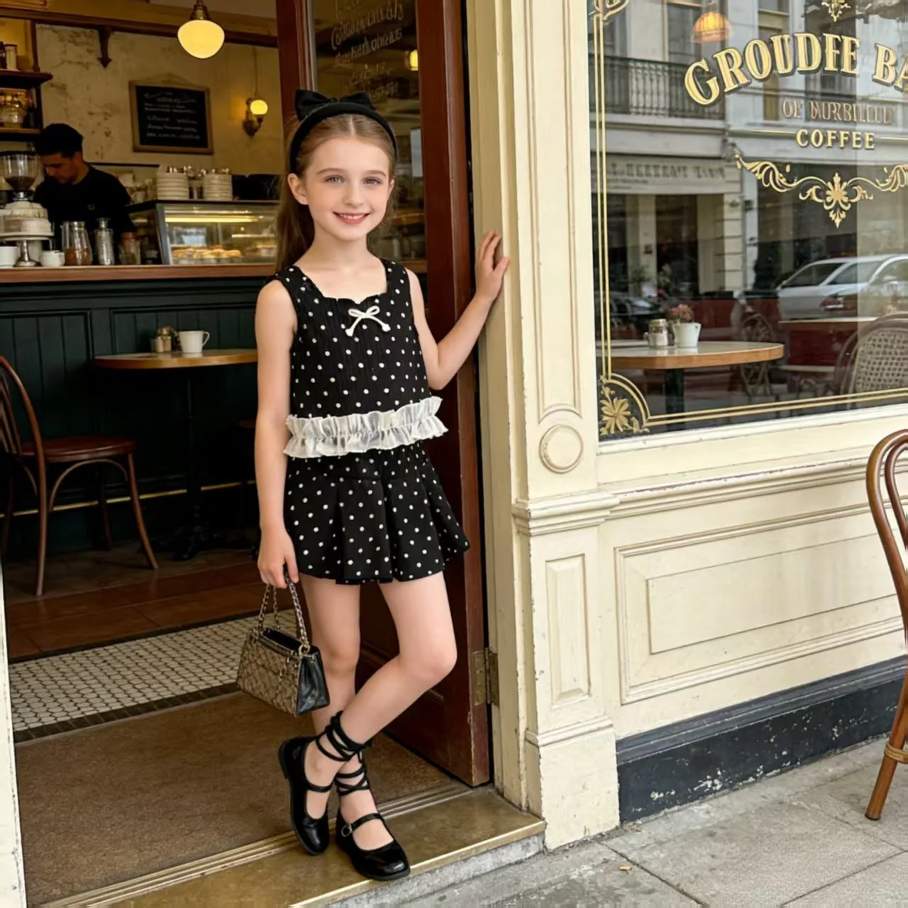 2026 Summer Girls 2 Piece Set Classic Polka Dot Pattern Full of Lovely Girlish Feeling Matching Top and Mini Skirt
2026 Summer Girls 2 Piece Set Classic Polka Dot Pattern Full of Lovely Girlish Feeling Matching Top and Mini Skirt