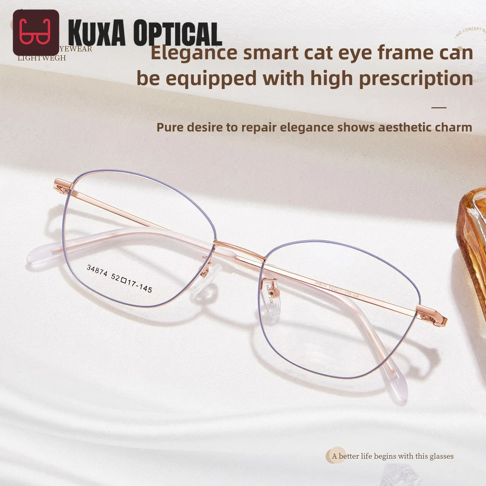 XUKA Cute Cat Glasses Light Lady Reading Eyeglasses Eye Progressive Prescription Two-Color Myopia Photochromic Eyeware
XUKA Cute Cat Glasses Light Lady Reading Eyeglasses Eye Progressive Prescription Two-Color Myopia Photochromic Eyeware