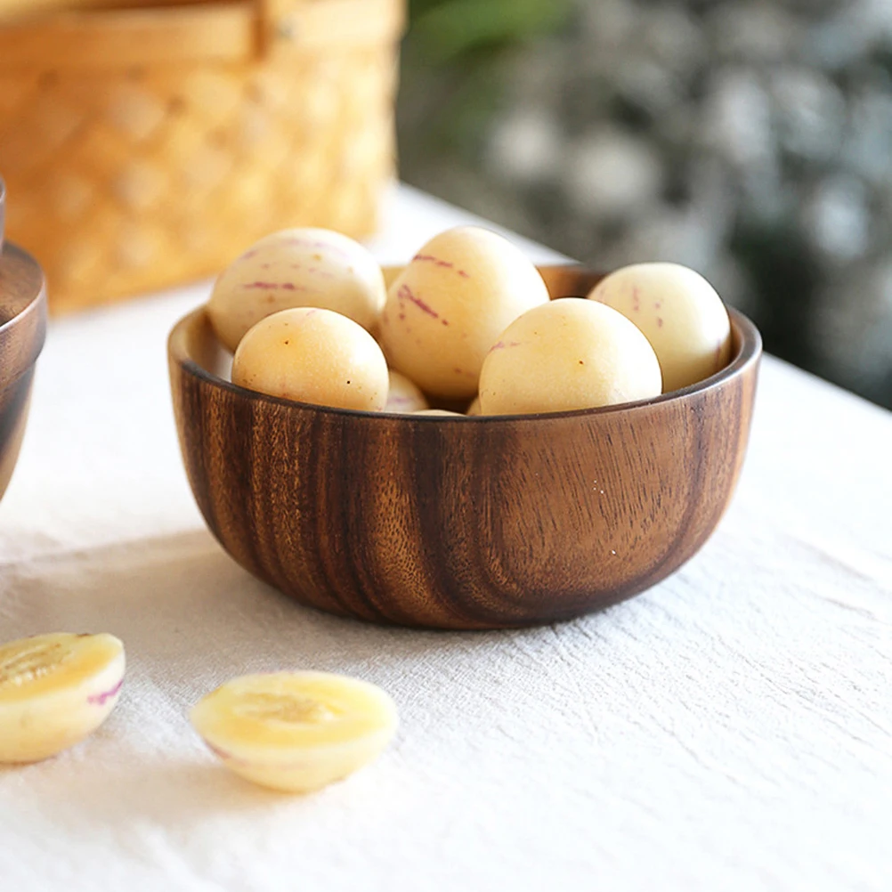 Wooden Fruit Bowl 14x7cm Kitchen Salad Bowl Home Dipping Sauce Cup Snack Storage Thick Wooden Bowls Set
Wooden Fruit Bowl 14x7cm Kitchen Salad Bowl Home Dipping Sauce Cup Snack Storage Thick Wooden Bowls Set