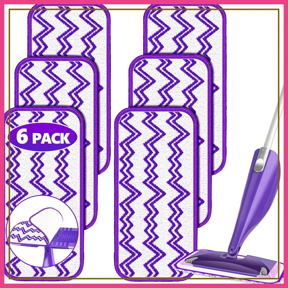 Reusable Mop Pads Refills for Wet Jet Spray Mop, Microfiber Wet Dry Mop Heads for Floor Cleaning, 6 Pack
Reusable Mop Pads Refills for Wet Jet Spray Mop, Microfiber Wet Dry Mop Heads for Floor Cleaning, 6 Pack