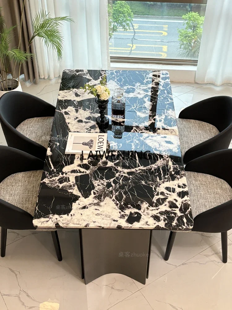 Marble dining table light luxury high-end modern simple natural microcrystalline stone dining table
Marble dining table light luxury high-end modern simple natural microcrystalline stone dining table