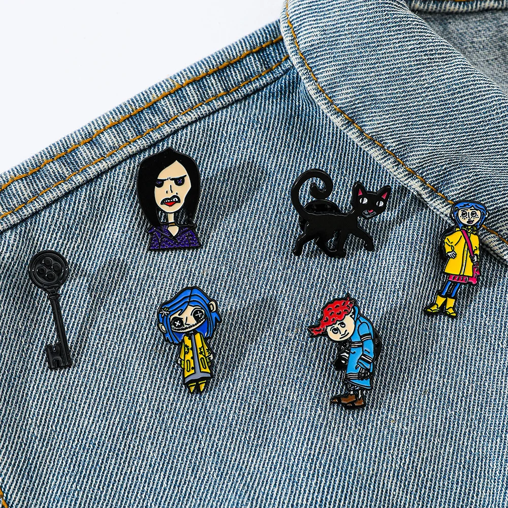 Coraline & The Secret Door Horror Doll Enamel Pins Cartoon Character Role Brooch Punk Style Badge Halloween Themed Jewelry Gift
Coraline & The Secret Door Horror Doll Enamel Pins Cartoon Character Role Brooch Punk Style Badge Halloween Themed Jewelry Gift