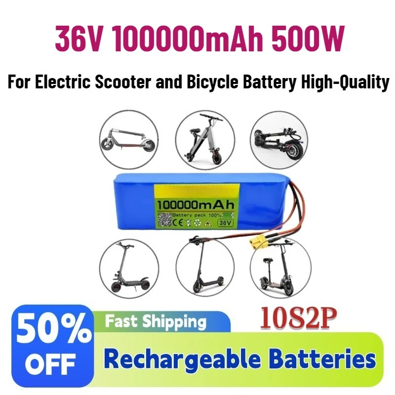 Large Capacity 10S2P 36V 100000mAh 500W Lithium Rechargeable Batteries for Electric Scooter and Bicycle Battery High-Quality
Large Capacity 10S2P 36V 100000mAh 500W Lithium Rechargeable Batteries for Electric Scooter and Bicycle Battery High-Quality